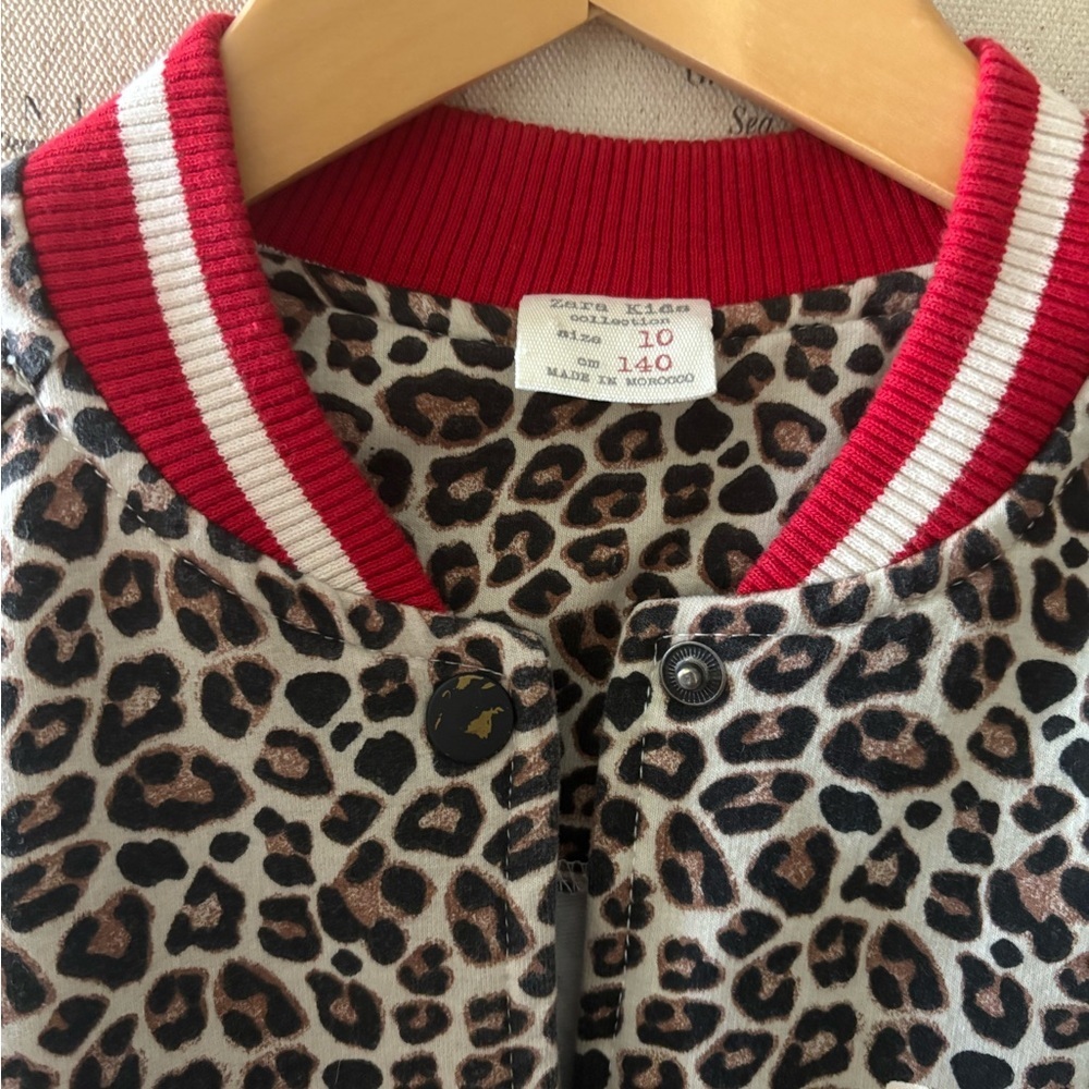 ZARA Kids Leopard Jacket Size 10 “Magic” Graphic - Picture 3 of 8